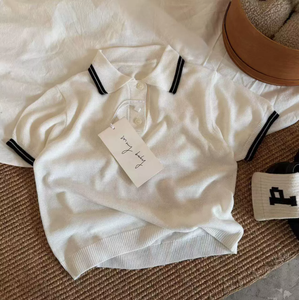Nouveau <span class=keywords><strong>Polo</strong></span> d'été respirant à manches courtes et couleur unie pour bébé garçon - Collection Boutique Printemps/Été - Product Image 6