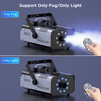 Machine à fumée 1200W 9LEDs RGB 3IN1 avec télécommande, éjecteur de fumée, machine à fumée colorée pour discothèque, effets de fête de Noël, éclairage de scène