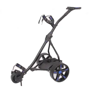 TOPSUN BLACK S1-T2 Follow Me Remote Control Electric Golf Bag Cart/Trolley