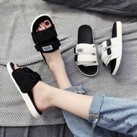 Chaussons de plage pour femmes, à semelle épaisse, antidérapants, pour l'été 2026, avec fermeture, plateforme tendance, semelle en tissu, style gâteau