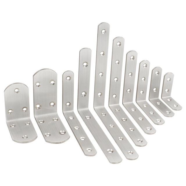 Stainless Steel 90 Degree Angle Code Fixing Bracket Layer Plate Holder L-shaped Triangle