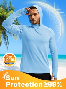 Camisetas de Calidad, Camiseta Deportiva de <span class=keywords><strong>Manga</strong></span> <span class=keywords><strong>Larga</strong></span> con Capucha para <span class=keywords><strong>Hombre</strong></span>, Sudadera con Capucha para <span class=keywords><strong>Hombre</strong></span> - Product Image 2