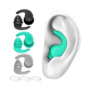 Tapones de silicona reutilizables impermeables para la reducción de ruido, ideales para fiestas, viajes, música, natación, trabajo y conciertos. - Product Image 1