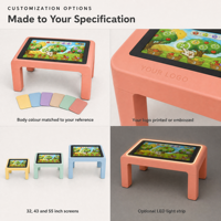 Table de jeu interactive tactile pour enfants avec écran LED étanche Android de 32, 43 et 55 pouces, réglable en hauteur, pour la maison et l'école, fabrication OEM