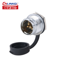 Cnlinko 3 fils coque métallique montage sur panneau connecteur de câble multi-conducteurs étanche IP68 prise prise broches connecteurs de prise