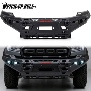 Paraurti Anteriore Armando in Acciaio Rinforzato per Fuoristrada, Compatibile con Ranger T7 T8 <span class=keywords><strong>Raptor</strong></span>, con Luci LED e Supporto per Verricello - Product Image 1