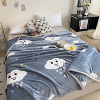Cadeau Commerce extérieur Vente en gros Vente rapide Drap de lit thermique en polaire doux et moelleux en flanelle Couverture en velours de cristal corail