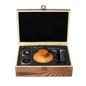 Amazon New Arrival Premium Quality Custom Logo Old Fashioned Oak Drink Smoker Kit With Torch For Father's Day