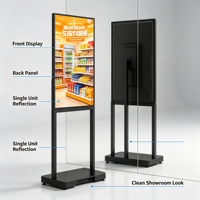 Affichage publicitaire numérique LCD double face Android sans écran tactile de 55 pouces pour centre commercial et magasin de détail