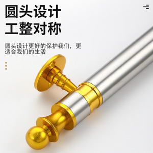 Poignée de porte en acier inoxydable Xinshengfa, montage en surface, couleur argent or, pour porte en bois, poignée de sécurité pour armoire - Product Image 2