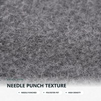 Feutre non tissé aiguilleté résistant aux déchirures, rouleau de tissu non tissé en polyester personnalisé GSM, blanc et noir