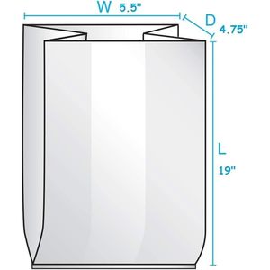 Bolsas de Almacenamiento de Alimentos Focus Poly Clear LDPE, Rectangulares con Parte Superior Abierta, 5.5"x4.75"x19", Paquete de 1000 Unidades - Product Image 4