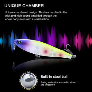 เบ็ดตกปลาแบบแท่งสติกเกอร์75มม./7กรัมเหยื่อ3D เงางาม6 # ตะขอแหลมจากโรงงานขายส่ง - Product Image 2