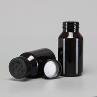 Conteneur pour animaux de compagnie personnalisé pas cher, noir, 175 ml, flacon en plastique vide pour compléments alimentaires et vitamines