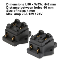 Automobile 2 voies 12 volts bloc de fusibles lame voiture boîte à fusibles 32V DC porte-fusible