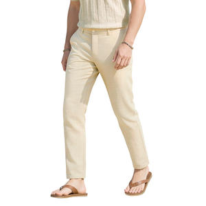 <span class=keywords><strong>Pantaloni</strong></span> Estivi in <span class=keywords><strong>Lino</strong></span> per Uomo Gingtto, Traspiranti, di Alta Qualità, <span class=keywords><strong>Beige</strong></span>, Comodi, Personalizzabili, Vendita all'Ingrosso - Product Image 1