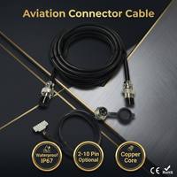 Conector Macho Robusto M12 de 2-8 Pines con Clasificación IP65, 250V/110V, Aislamiento de PVC, Conductores de Cobre, Arnés de Cableado Electrónico