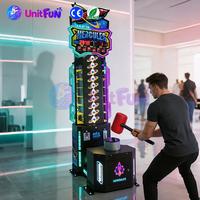 Machine de divertissement de type jeu d'arcade à monnayeur, testeur de force de boxe avec marteau de puissance, pour centre commercial et aire de jeux