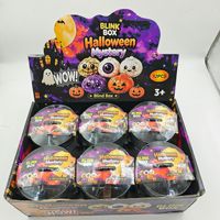 Jouet Squishy Halloween en forme de boulette, boîte ronde, paillettes, pain de maltose, fantôme, chauve-souris, citrouille, monstre, à rebond lent, sensoriel, anti-stress, cadeau pour enfants