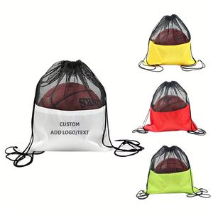 Custom Logo String Drawstring <b>Bag</b> Nylon <b>Folding</b> Cartoon Backpack for Men Women Athletic Gym Sports Workout Beach Swim - Product Image 3