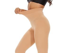 Collants thermiques pour femmes, chaussettes en peluche unies, collants chauds et épais doublés de <span class=keywords><strong>polaire</strong></span>, collants opaques d'hiver, beige, <span class=keywords><strong>grande</strong></span> <span class=keywords><strong>taille</strong></span> - Product Image 2