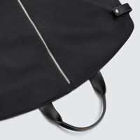 Maßgefertigter Logo-Anzugträger, Modischer Großer Faltbarer Kleidersack, Schwarze Reisetasche für Herren, Kleiderhülle aus Nylon mit Ledergriffen