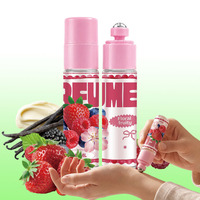 Parfum Roll-on Personnalisé pour Femme 15ml, Huile Aromatique Fruitée Fraise Framboise Vanille, Texture Légère, Notes Délicates