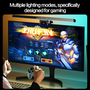 스크린 눈부심 방지 PC 노트북 컴퓨터 무단계 조광 LED 데스크 램프 게이밍 백라이트 <span class=keywords><strong>RGB</strong></span> 모니터 라이트 바 리모컨 포함 - Product Image 3