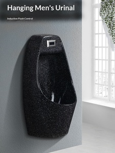 <span class=keywords><strong>Orinatoio</strong></span> Nero per Adulti con Sensore, Montaggio a Parete, Automatico, in Ceramica, Stile Americano, Smaltatura ad Alta Temperatura, Prodotto in Cina Continentale - Product Image 3