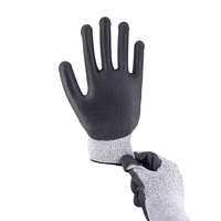 Gants de sécurité HPPE enduits de nitrile USA, anti-coupure ANSI A5, anti-choc niveau 3, avec revers tricoté et pouce entier, personnalisables