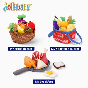Niet Giftig Harmfulless Interactieve Zachte Pluche Voedingsmiddelen Speelgoed Squish Gevulde Play Set 3d Brood Keuken Groente Fruit Set Voor kids
