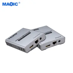 HDMI至RJ45 KVM扩展器60m 4K 60hz 2.0单网络电缆信号传输放大器HDMI KVM扩展器