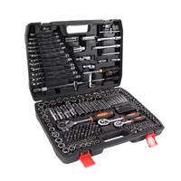 Kit d'Outils Complet 216 Pièces pour Réparation Automobile: Clé à Cliquet, Acier, DIY, Mécanique Auto et Maison