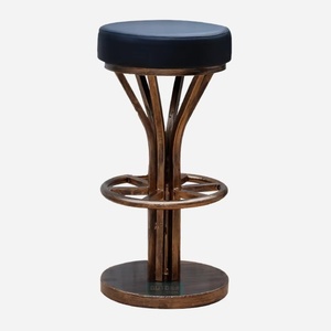 Tabouret de bar moderne en acier inoxydable réglable pour la maison, le salon ou l'hôtel, avec revêtement en cuir vintage pour une touche personnelle - Product Image 1