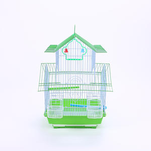 Venta caliente gran diseño de <span class=keywords><strong>castillo</strong></span> estilo múltiple Color hierro <span class=keywords><strong>loro</strong></span> jaula al por mayor alambre plegable pequeño alambre de Metal jaula de pájaros - Product Image 2