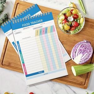Diari del diario del taccuino del Tracker <span class=keywords><strong>alimentare</strong></span> rilegato a spirale per il monitoraggio delle calorie carboidrati Le abitudini alimentari dei macronutrienti hanno reso carta resistente - Product Image 6