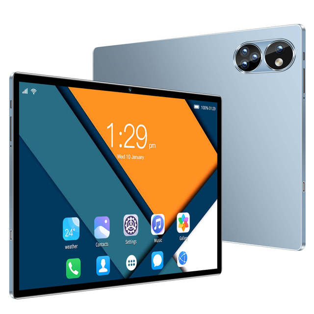 10.1" Android 12 Tablet PC with SIM 4G Calling Micro-USB 4GB RAM 64G ROM 8-core Capacitive Touch Screen Business Educational Use