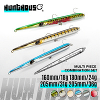 Leurre de pêche Hunthouse 160mm 18cm/24g 205mm 31/36g Pencil Needle, flottant ou coulant, pour lancer longue distance, type Stickbait