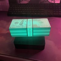 Adorno Magnético de Levitación con Forma de Dólar Estadounidense, Rotación de 360 Grados, Luz Nocturna LED Blanca Cálida, Control Remoto, Diseño Moderno para el Hogar
