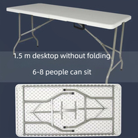 Table et chaise pliante en plastique avec pieds pliants en métal Mobilier d'extérieur de plage en plastique bon marché en gros