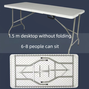 <span class=keywords><strong>Table</strong></span> <span class=keywords><strong>et</strong></span> <span class=keywords><strong>chaise</strong></span> <span class=keywords><strong>pliante</strong></span> en plastique avec pieds pliants en métal Mobilier d'extérieur de plage en plastique bon marché en gros - Product Image 3