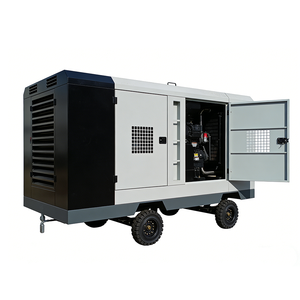 Compressore d'aria rotativo a vite stazionario per impieghi gravosi con motore diesel, trasmissione diretta, cuscinetto pneumatico, 5 anni di garanzia, per applicazioni minerarie - Product Image 3