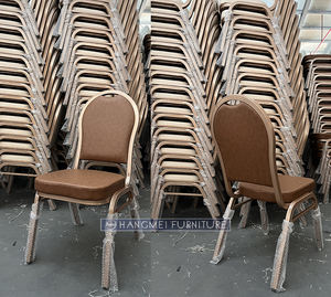Chaises <span class=keywords><strong>de</strong></span> réunion d'hôtel modernes en métal avec coussin en mousse haute densité, empilables, mobilier commercial pour salon et <span class=keywords><strong>salle</strong></span> <span class=keywords><strong>de</strong></span> conférence - Product Image 4