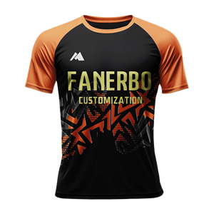 เสื้อฟุตบอลโพลีเอสเตอร์แบบแห้งเร็ว คอวี พิมพ์ลายดิจิตอล OEM ระบายอากาศได้ดี - Product Image 2