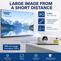 Projecteur laser à courte focale haute luminosité 3LCD 4K pour la formation et les réunions