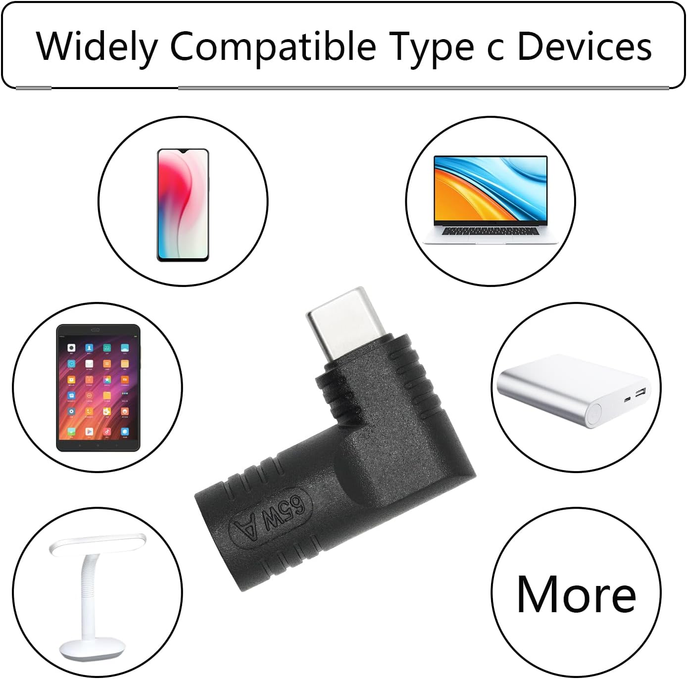 Cavo Di Ricarica Laptop USB-C A 4.5x3.0 Mm - Adattatore PD A CC, 1.5 M, Fino A 65W, Per Alimentatore - 2