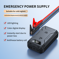 Outils d'urgence routière : Démarreur de batterie de voiture 1000A avec batterie externe et éclairage LED pour voitures et motos