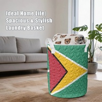Sac de rangement à cordon personnalisé avec drapeau national de la Guyane, en polyester durable, pour articles ménagers divers