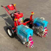 Semoir à maïs autopropulsé à essence, petite machine agricole manuelle avec fertiliseur pour la plantation du maïs