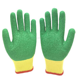 Guanti <span class=keywords><strong>da</strong></span> Lavoro di Sicurezza Resistenti Antiscivolo <span class=keywords><strong>10</strong></span> oz con Rivestimento in Lattice Increspato e Fodera in Cotone Personalizzabili per Industria e Costruzioni - Product Image 3